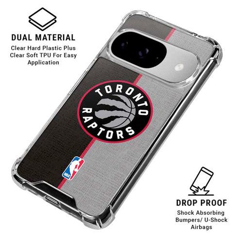 NBA Toronto Raptors Split Canvas Google Pixel 10 Clear Case
